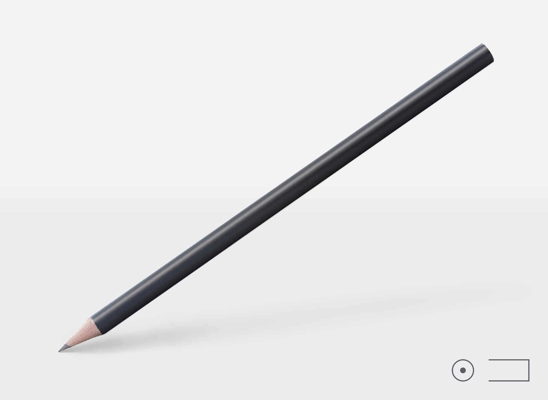 Bleistift 0228, schwarz matt, rund