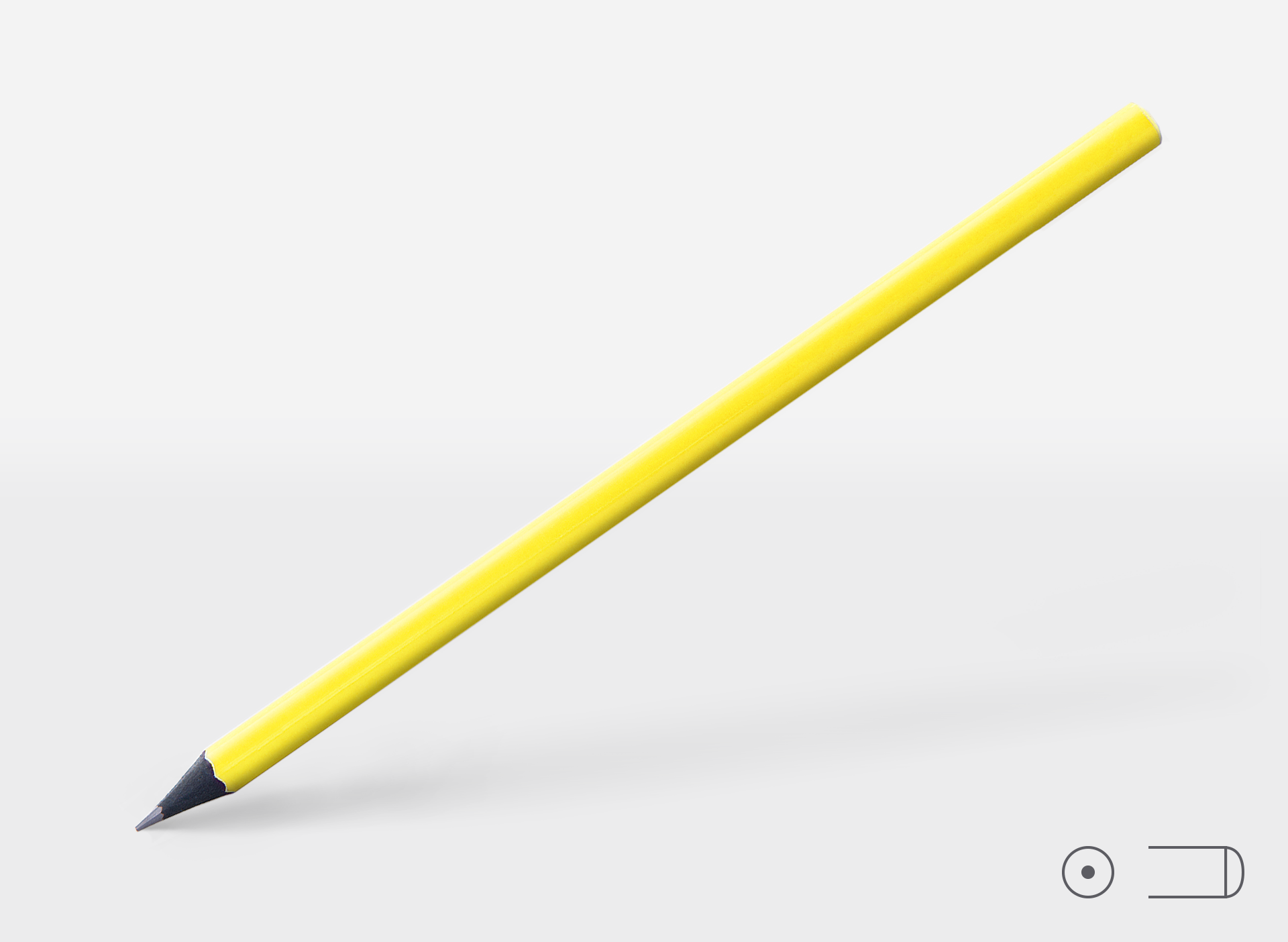 Bleistift 0307, gelb, rund, Tauchkappe