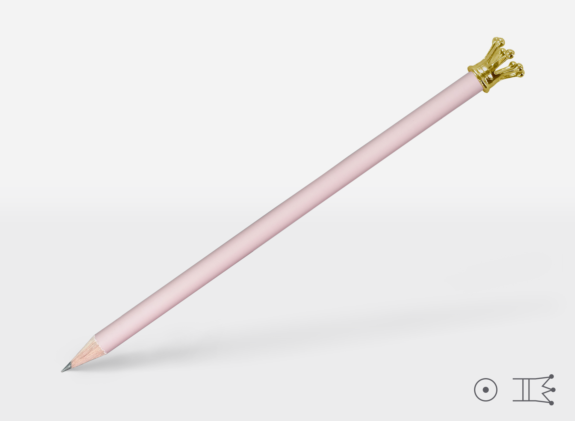 bleistift, rosa, buntstift, holzstift, krone-spitze