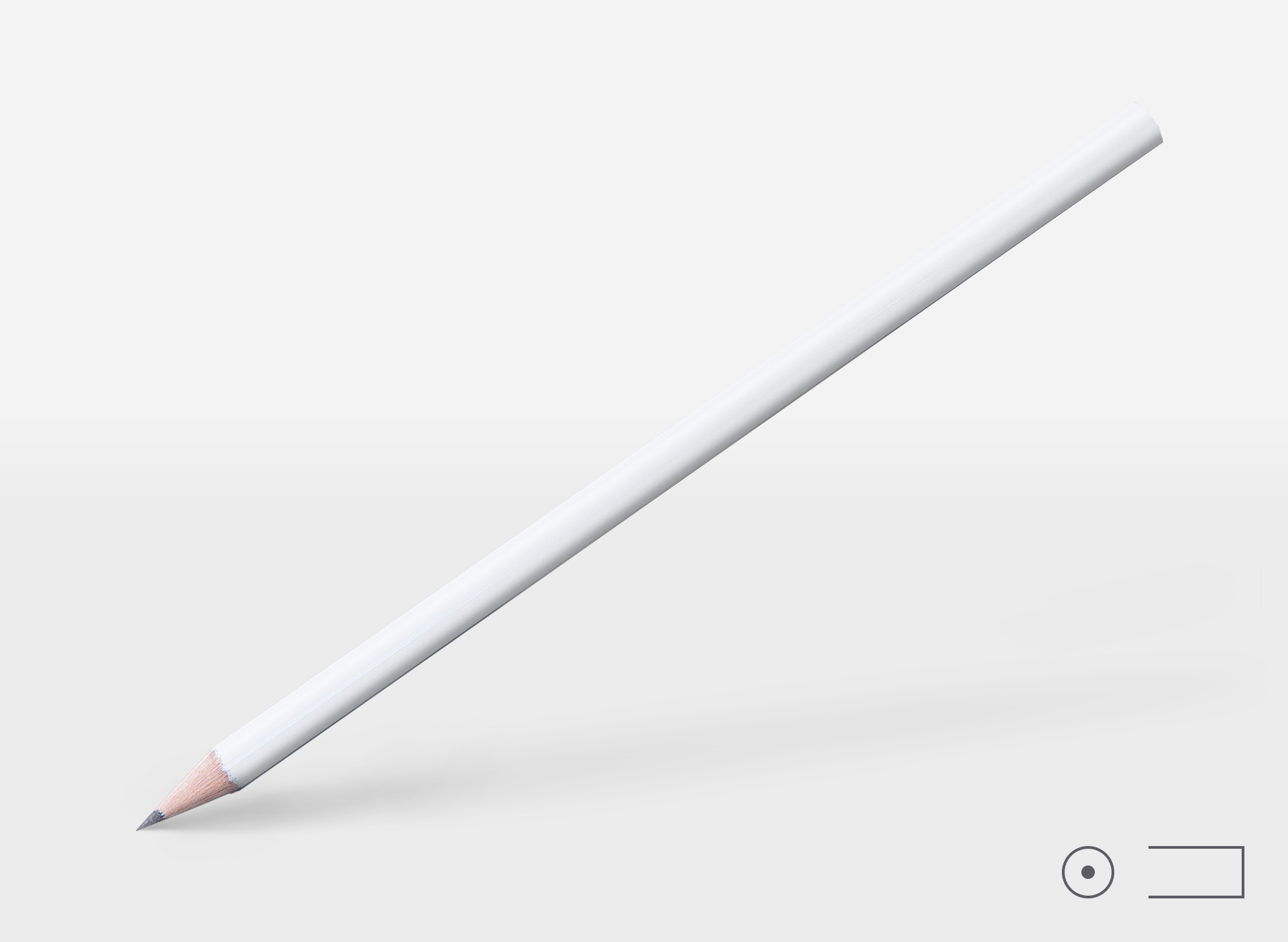 Bleistift 0210, weiß, rund