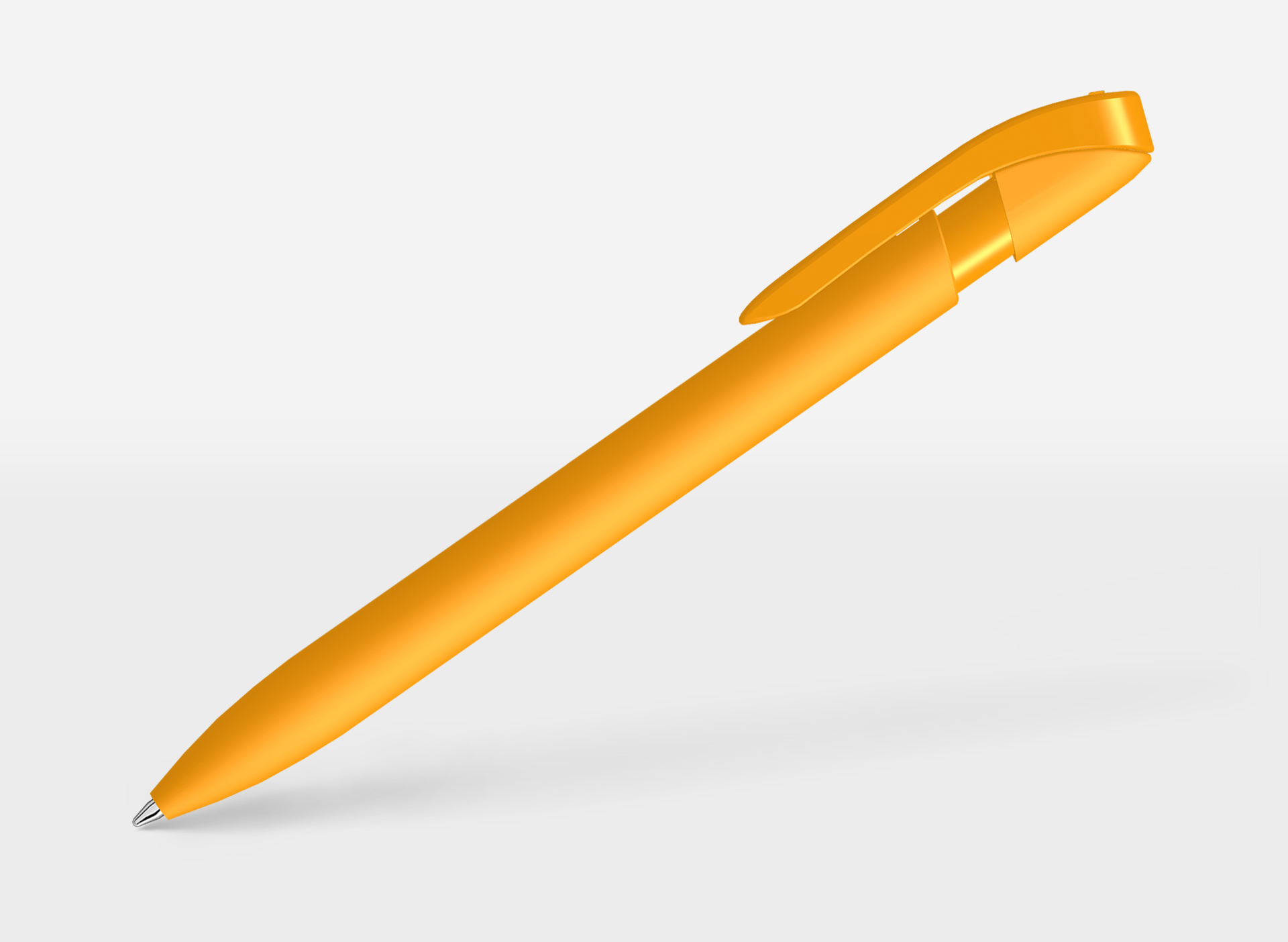 Kugelschreiber, orange, Schreibgerät, Clip, Stift