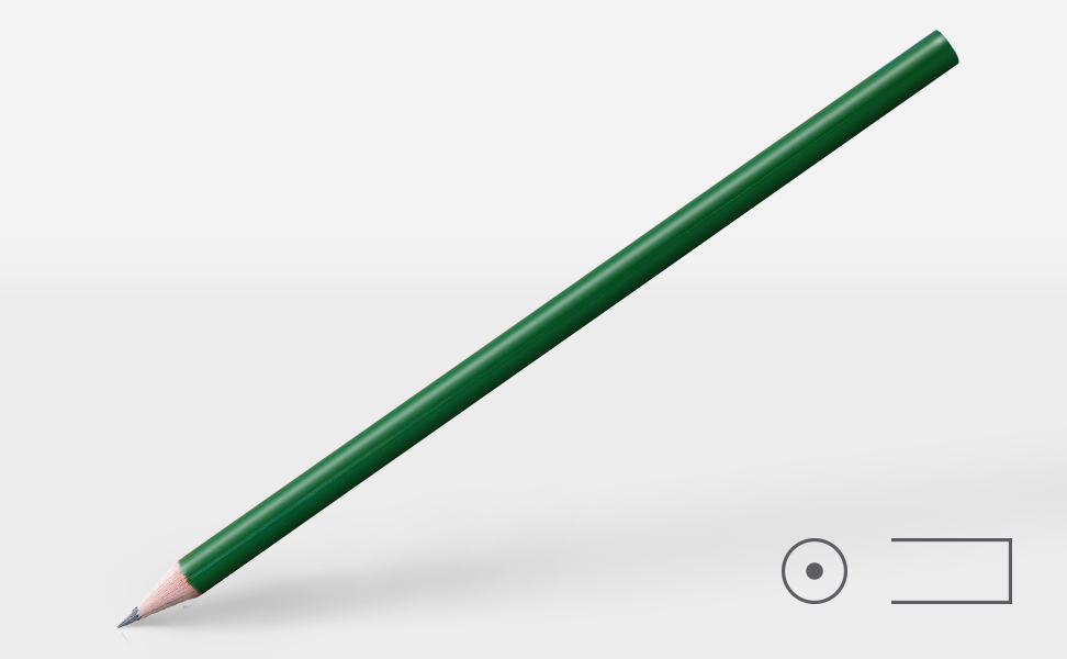 Bleistift 0238, dunkelgrün (Pantone 349), rund