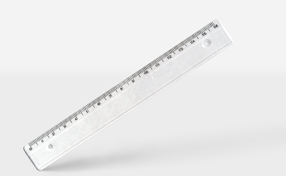Lineal 16 cm - transparent