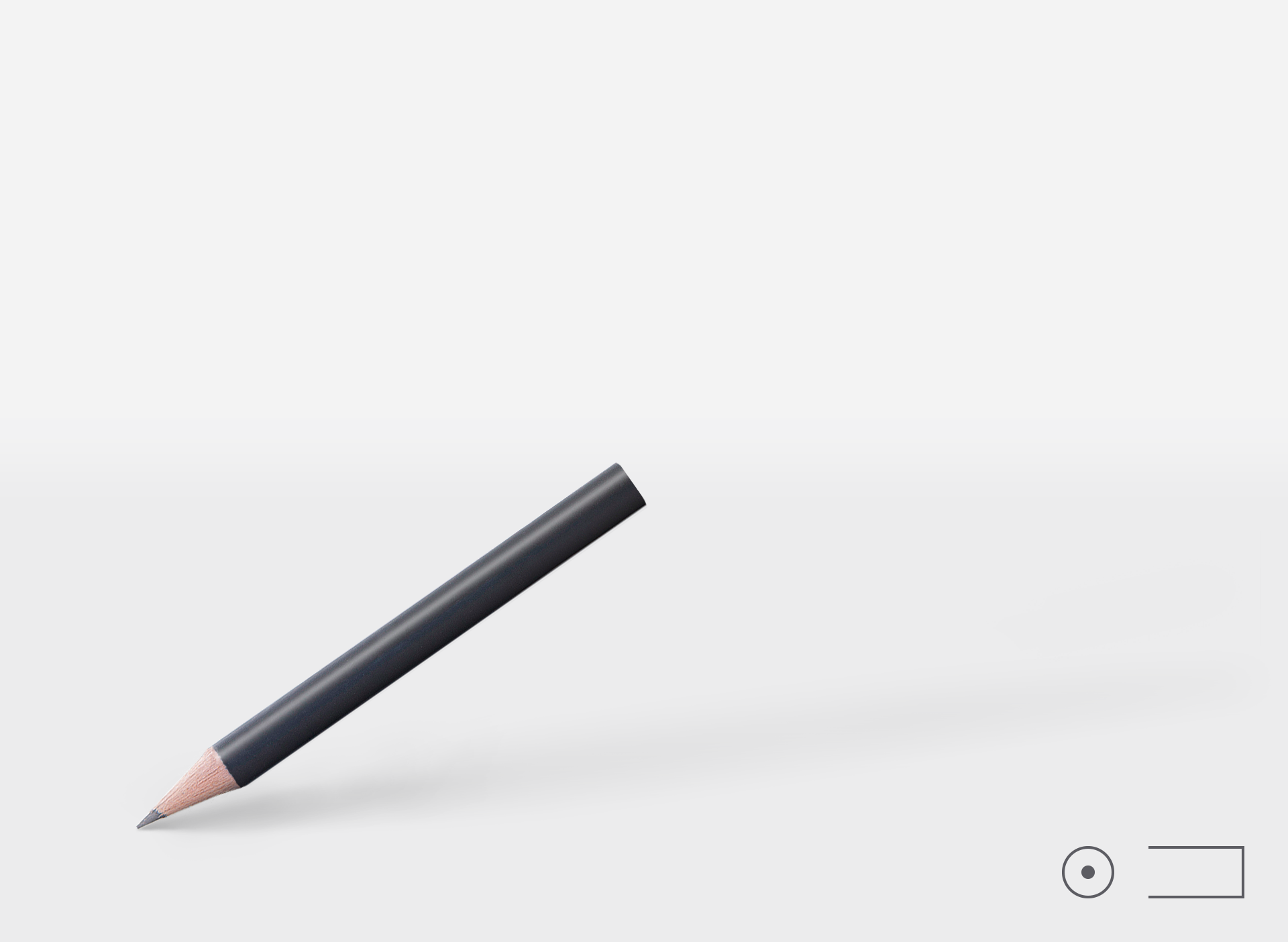Kurzer Bleistift 0224-k, schwarz, rund
