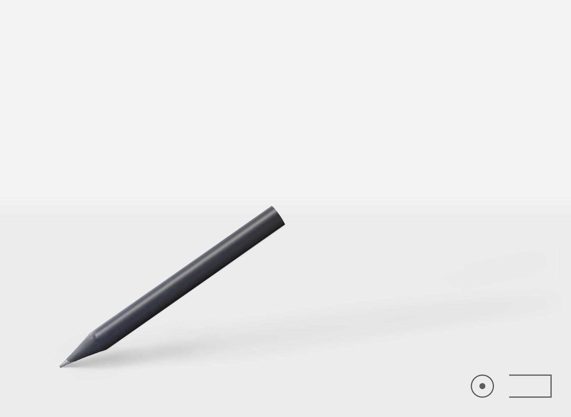 Kurzer Bleistift 0220-k, schwarz matt, rund