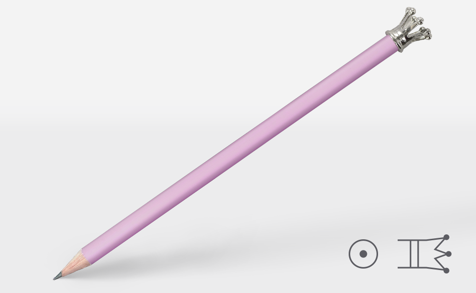 stift, pink, kronenspitze, bleistift, bunt