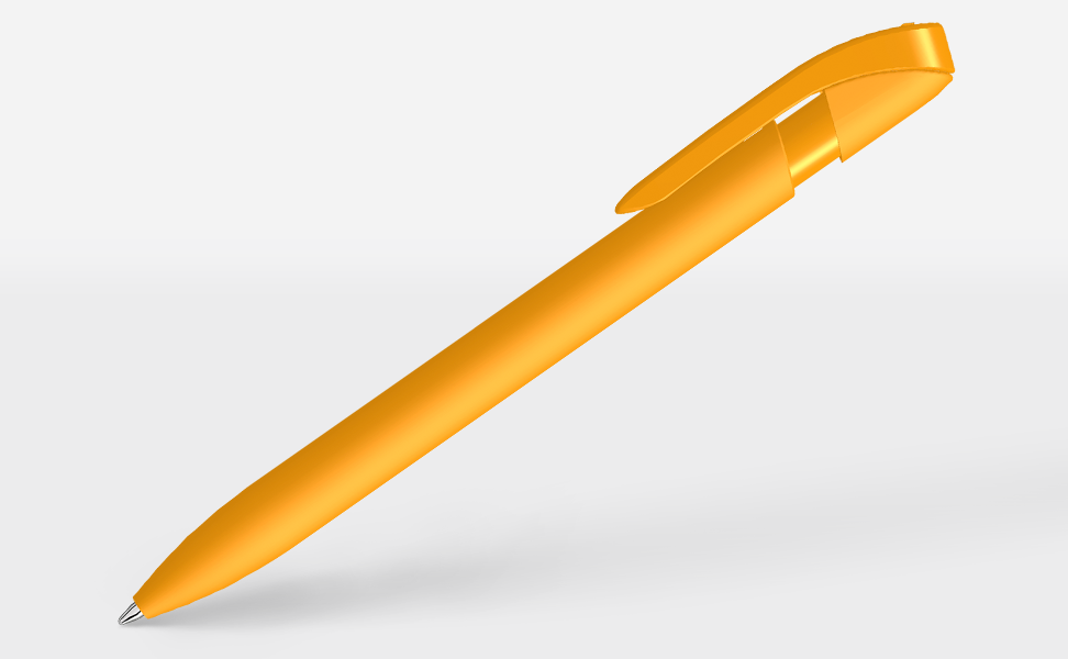 Kugelstift, Kugelschreiber, Kunststoff, Gelb, Kappe