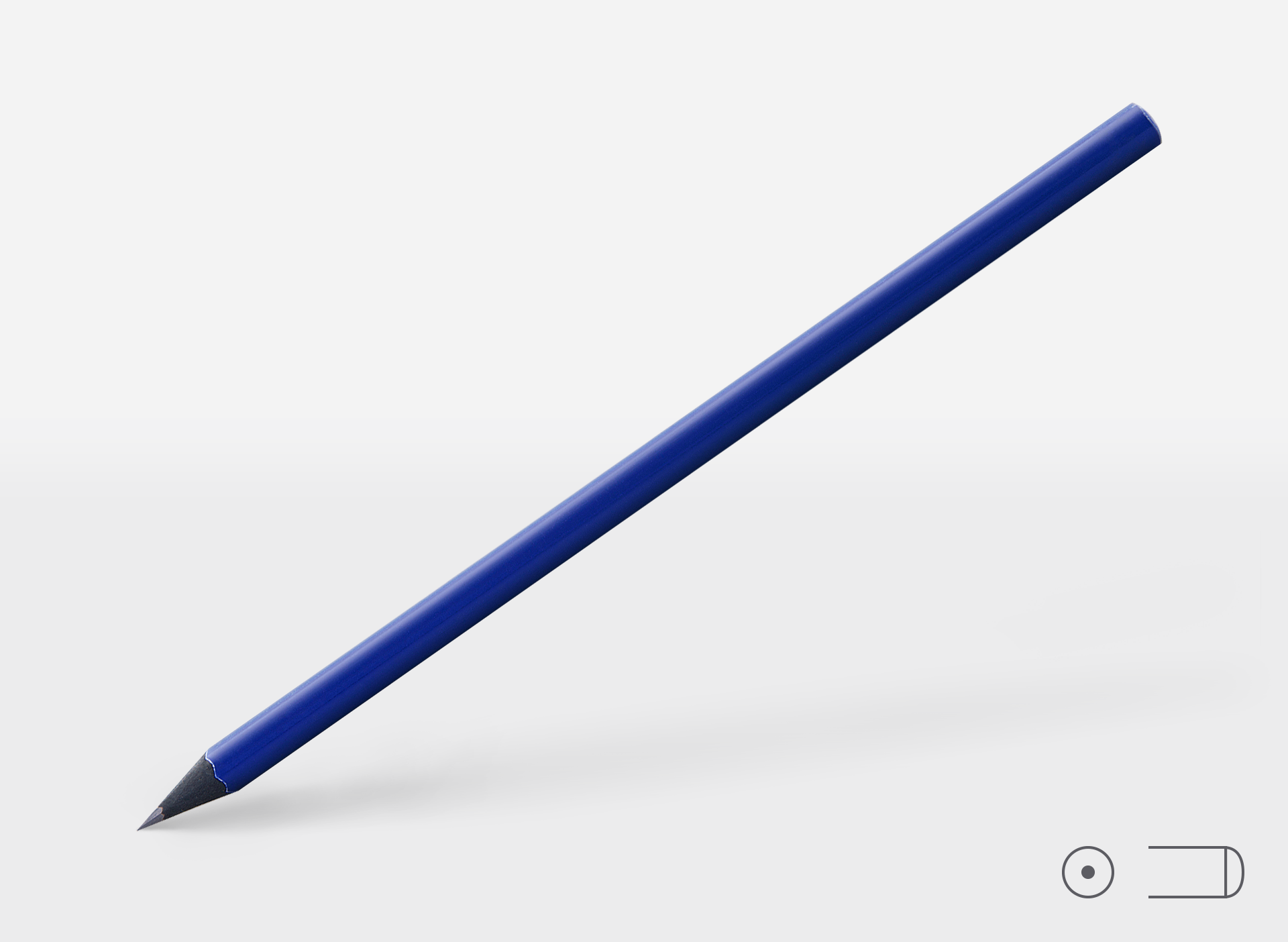 Bleistift 0311, dunkelblau, rund, Tauchkappe