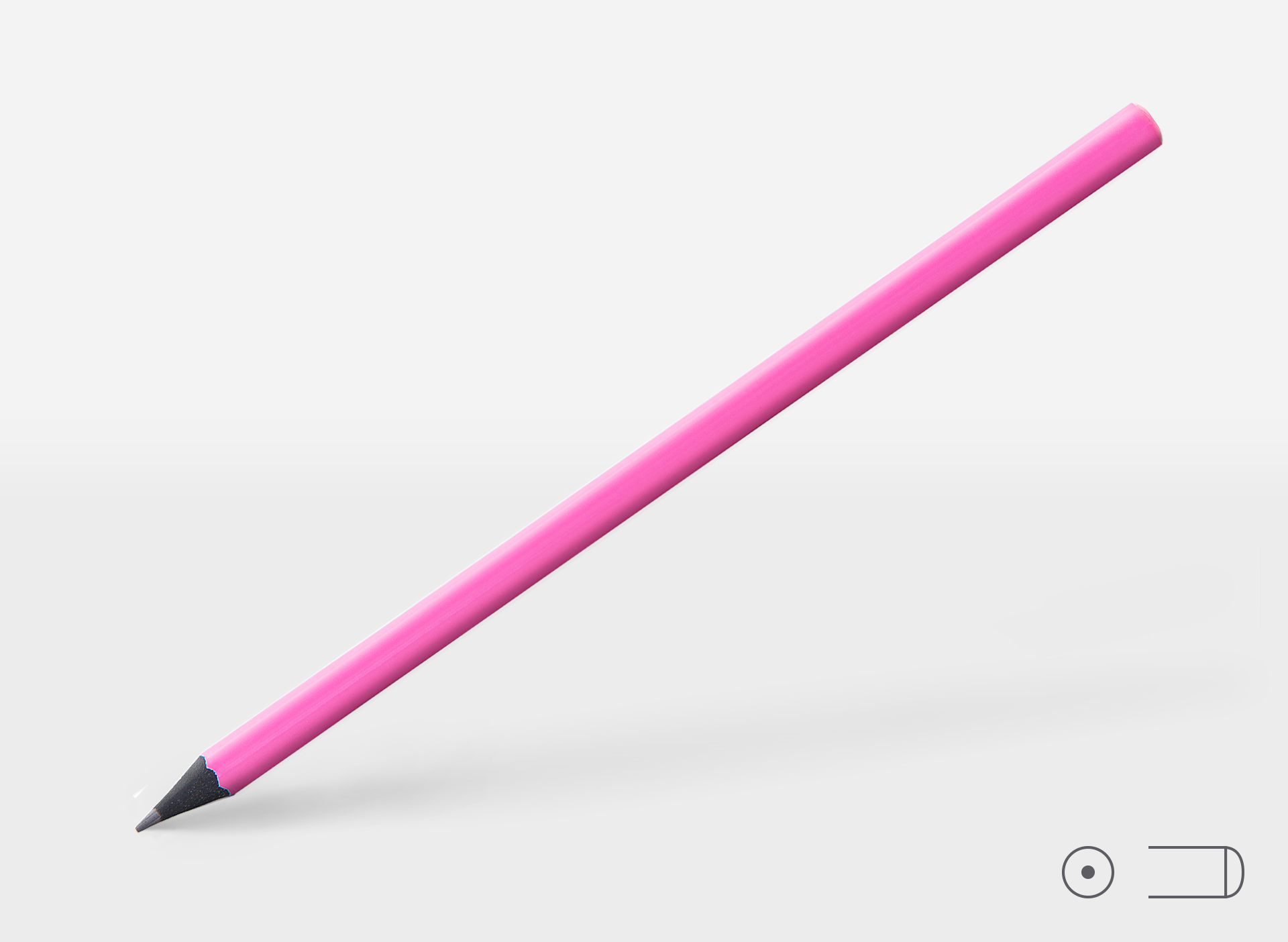Bleistift 0303, pink, rund, Tauchkappe