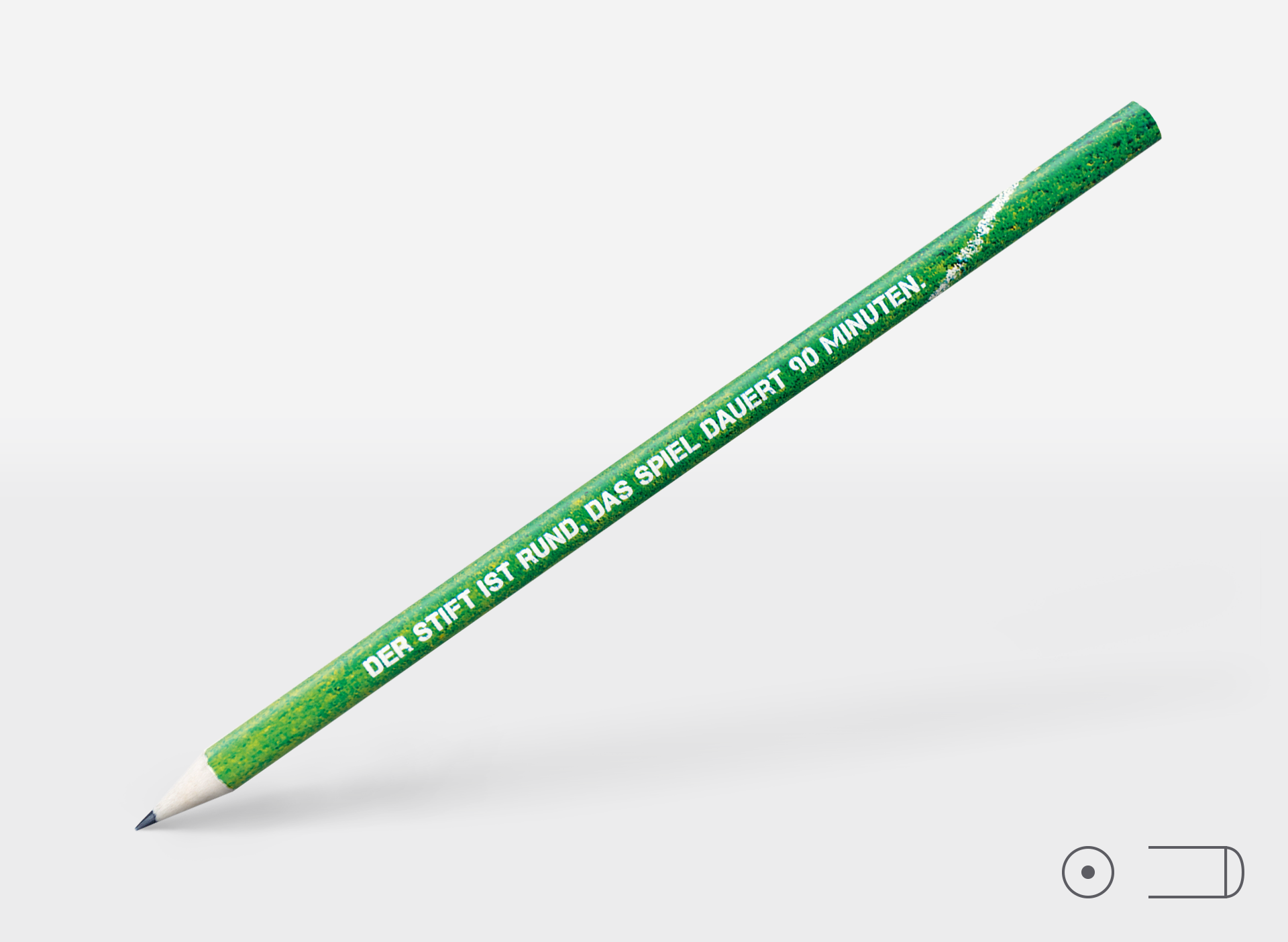 Bleistift Fußball - Der Stift ist Rund
