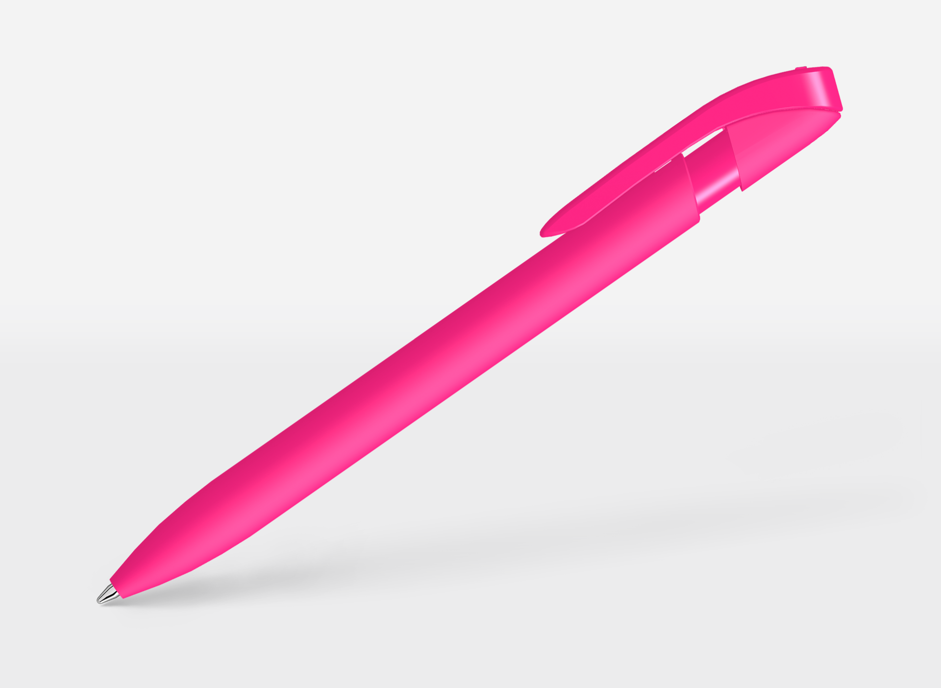 pen, ballpoint, pink, plastic, clip-cap