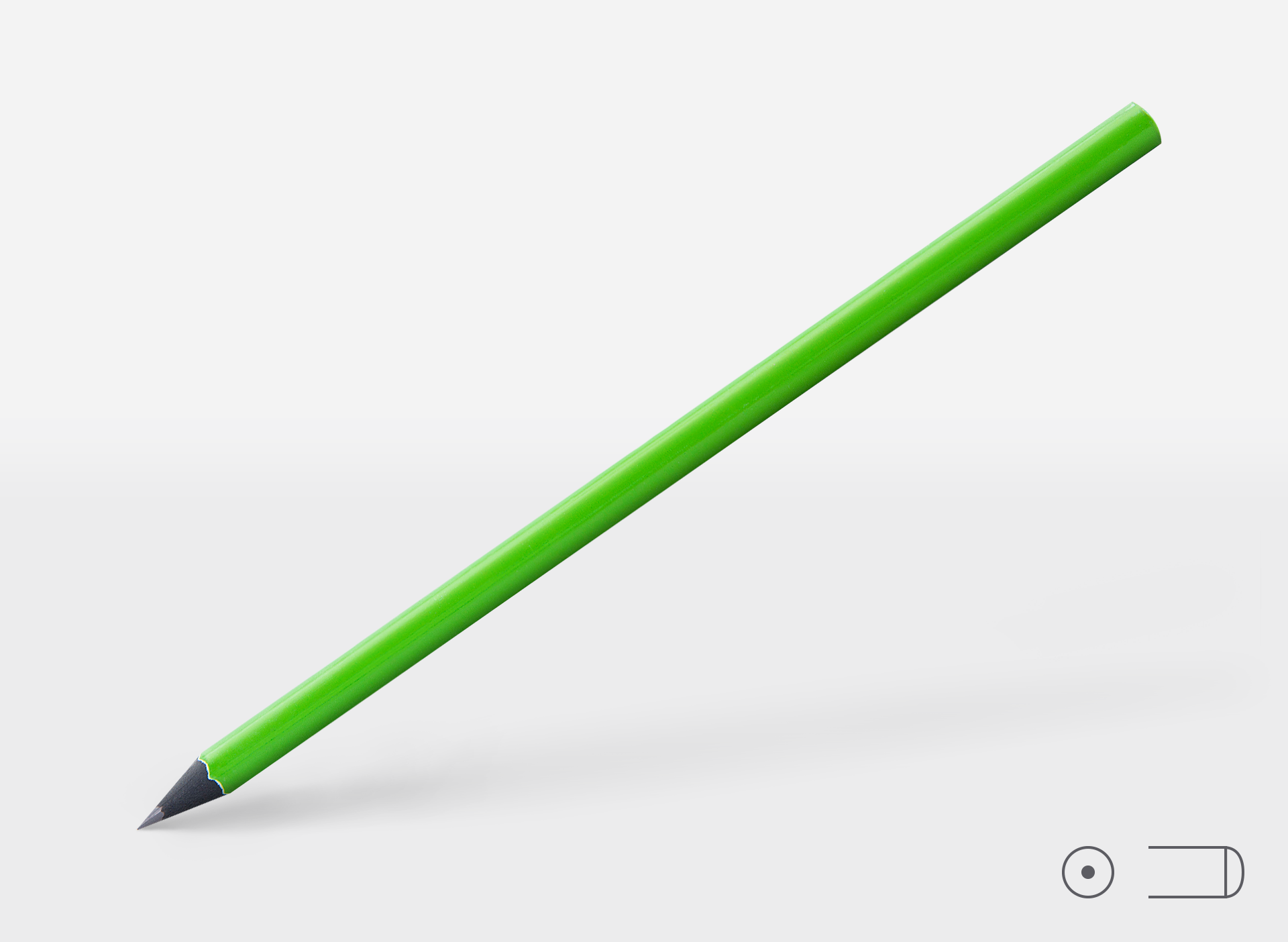 Bleistift 0310, hellgrün, rund, Tauchkappe