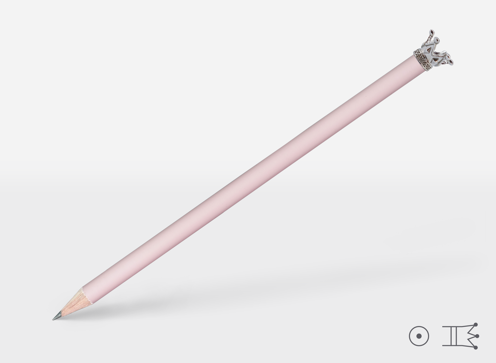 Bleistift 0234, Pastell-Rosa mit Krone