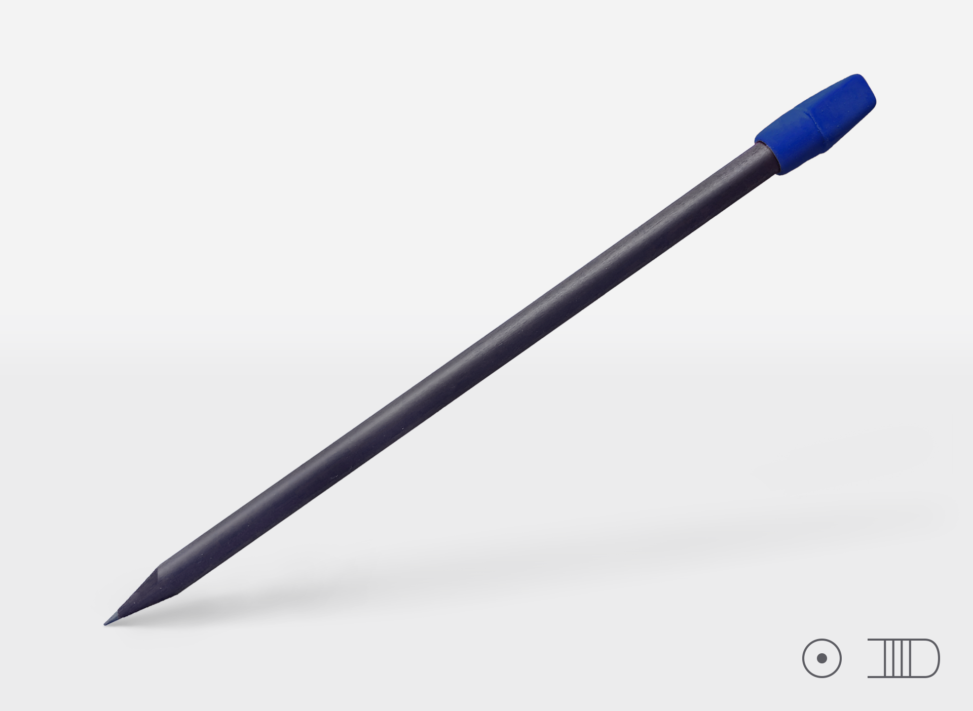 Bleistift 2623, schwarz matt, rund, blauer Aufsteckradierer