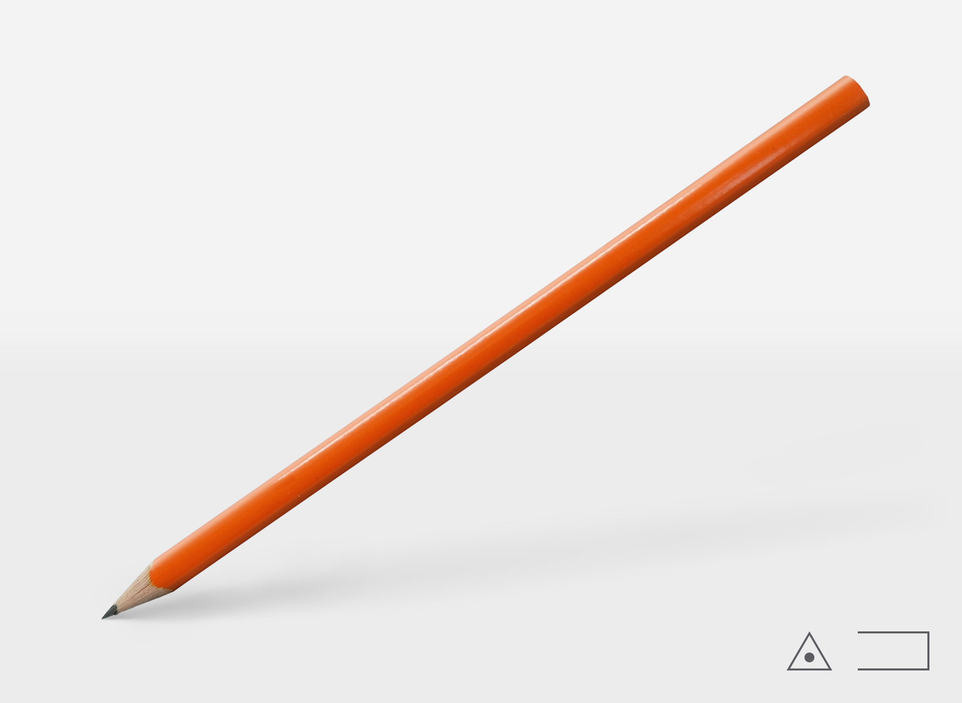 Bleistift 0225, orange, dreieckig