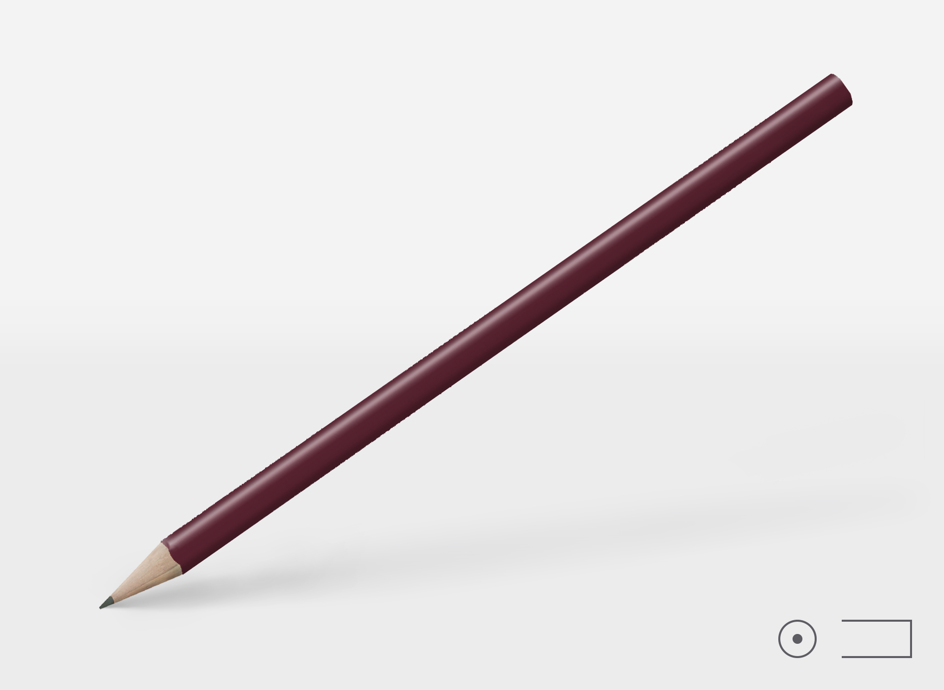 Bleistift 0243, bordeaux rot (ähnlich Pantone 505 ), rund