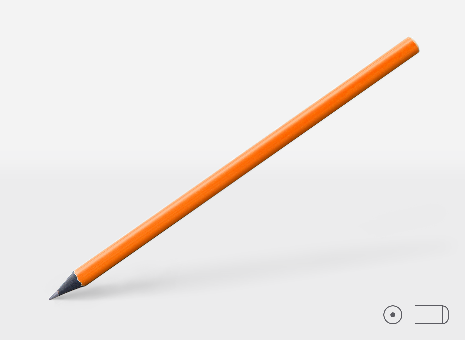 Bleistift 0302, orange, rund, Tauchkappe