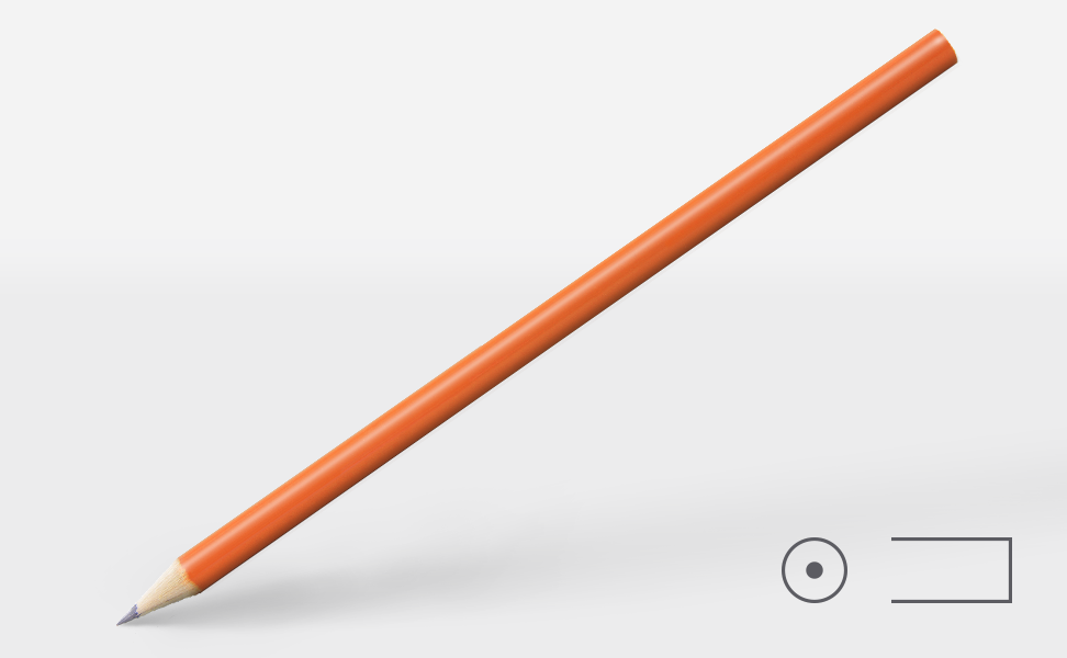 Bleistift 0216, orange, rund
