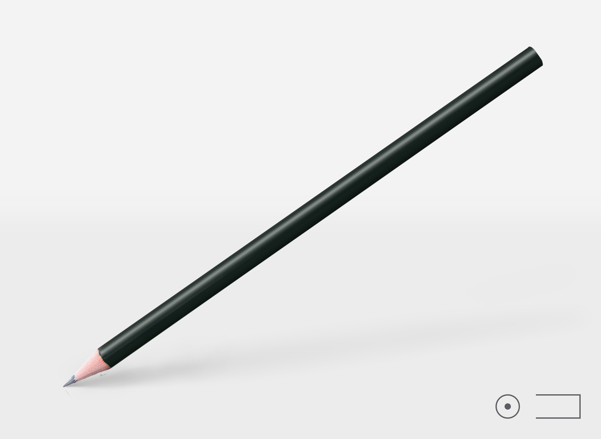 Bleistift 0227, schwarz glänzend, rund