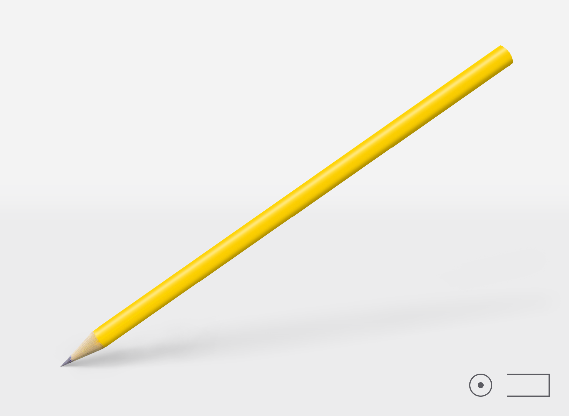 Bleistift 0229, gelb matt Pantone 109, rund