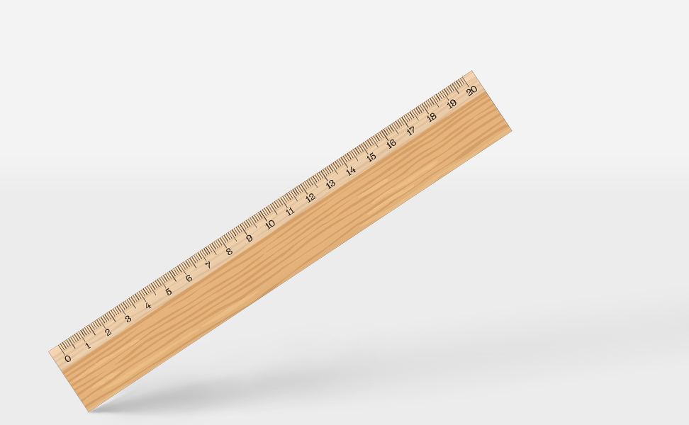 Ruler 20 cm - WOOD